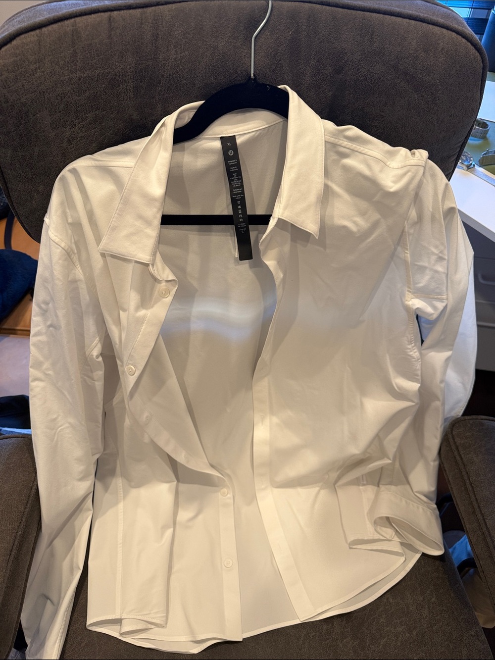 lululemon athletica White Men's Dress Shirt - Performance Button-Up